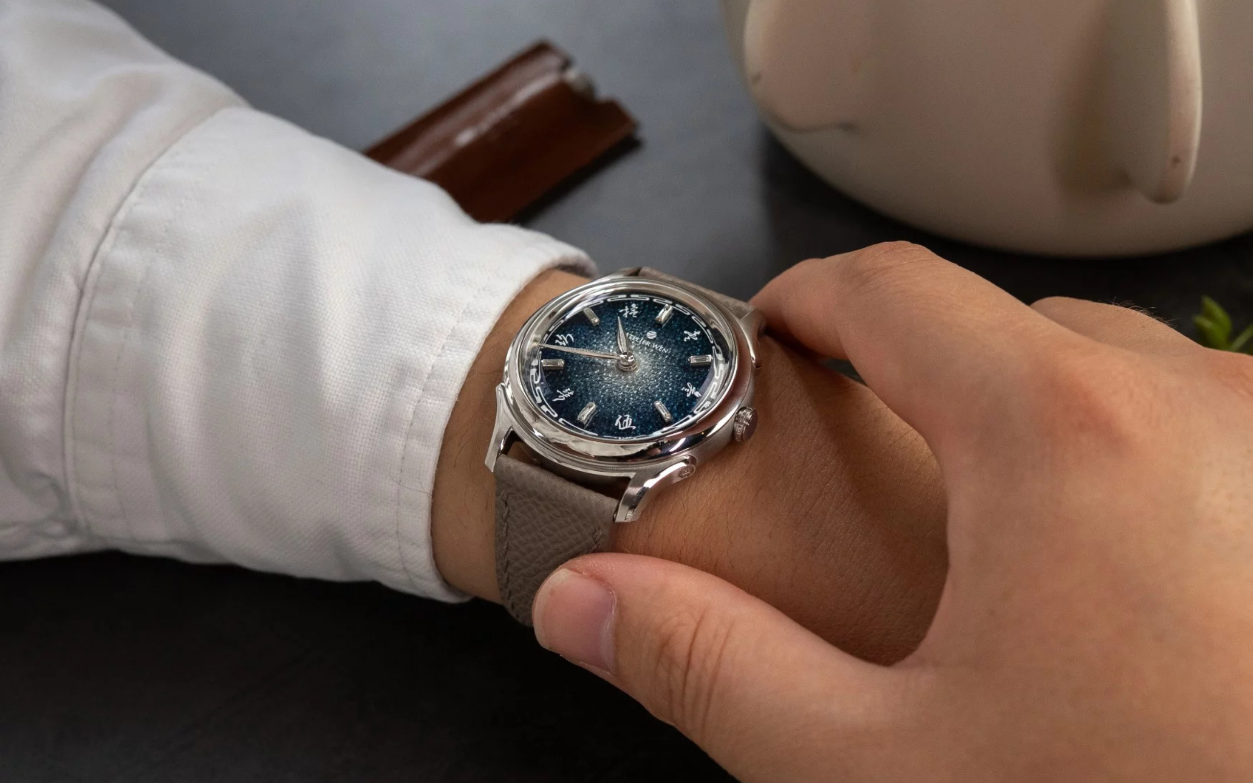 The Atelier Wen Ancestra Jiāo goes all out with grand feu enamel, diamonds, and a high-end Pequignet movement
